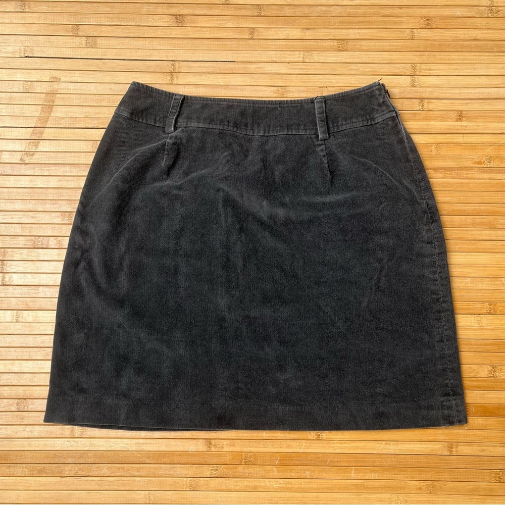 Liz Claiborne Liz Sport Charcoal Corduroy Skirt